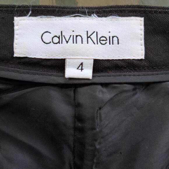 Calvin Klein Black Linen Blend Wide Leg Pants Size 4 (28" Inseam) - Picture 5 of 10